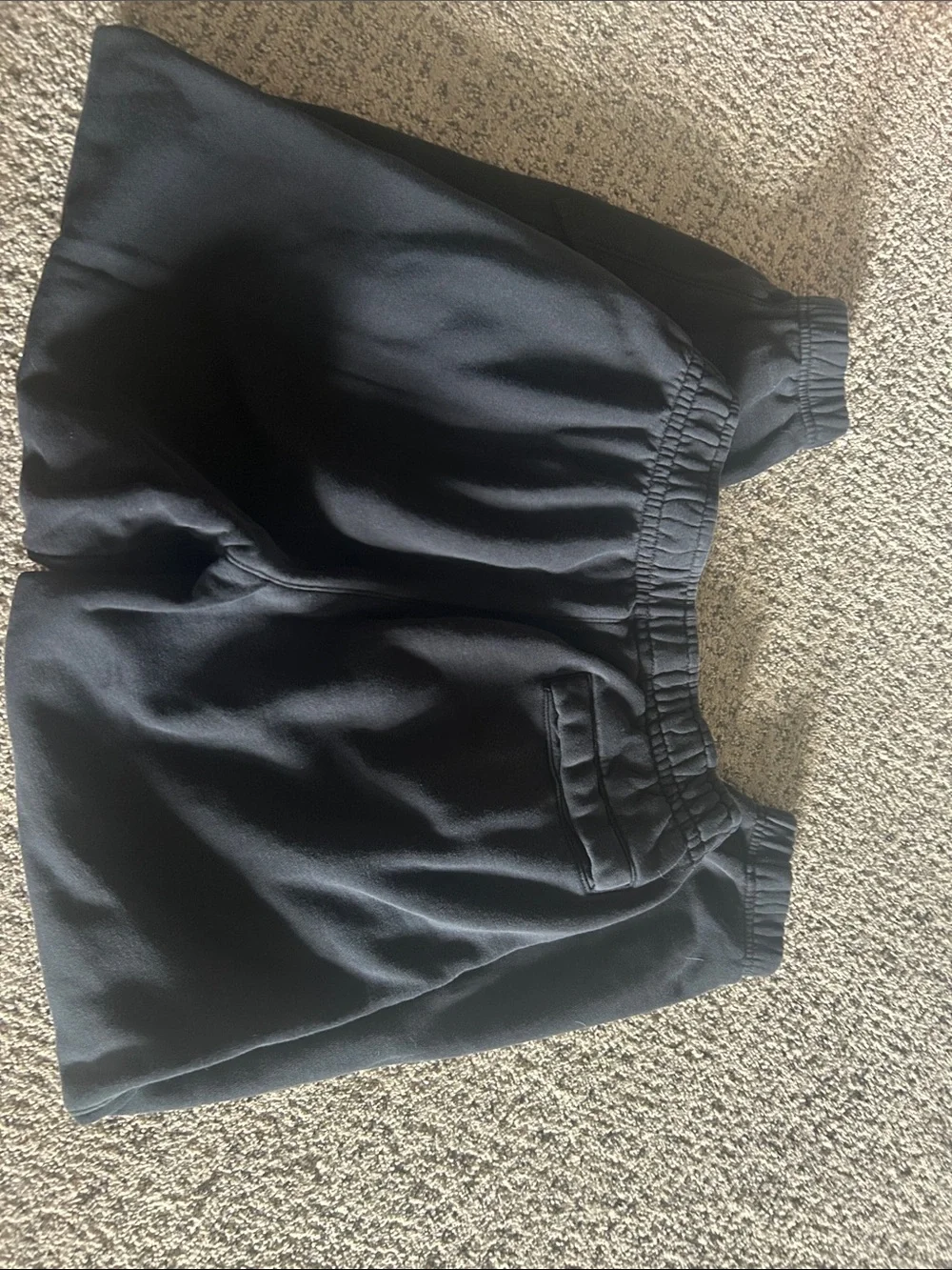 Nike Kids Black Jogger Sweatpants with White Swoosh